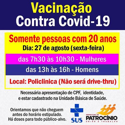 Os Jovens de 20 anos de idade, vão receber...