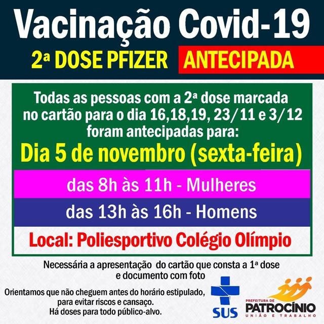 Secretaria de saúde antecipa a segunda dose da vacina...