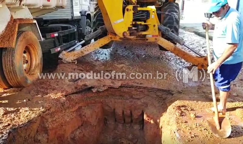 Adutora do DAEPA rompe e diversos pontos da cidade...