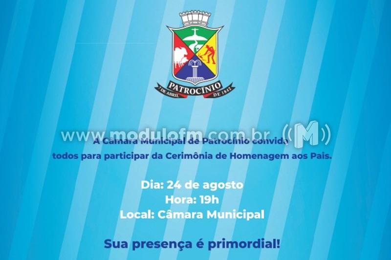 Homenagem da Câmara Municipal aos Pais ocorrerá nesta quarta-feira...