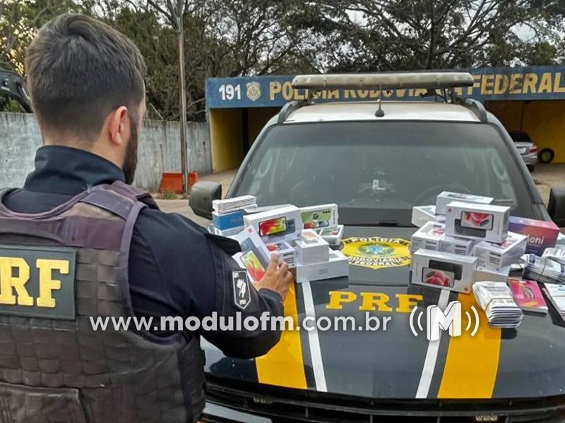 Polícia Rodoviária Federal apreende mais de 30 celulares sem...