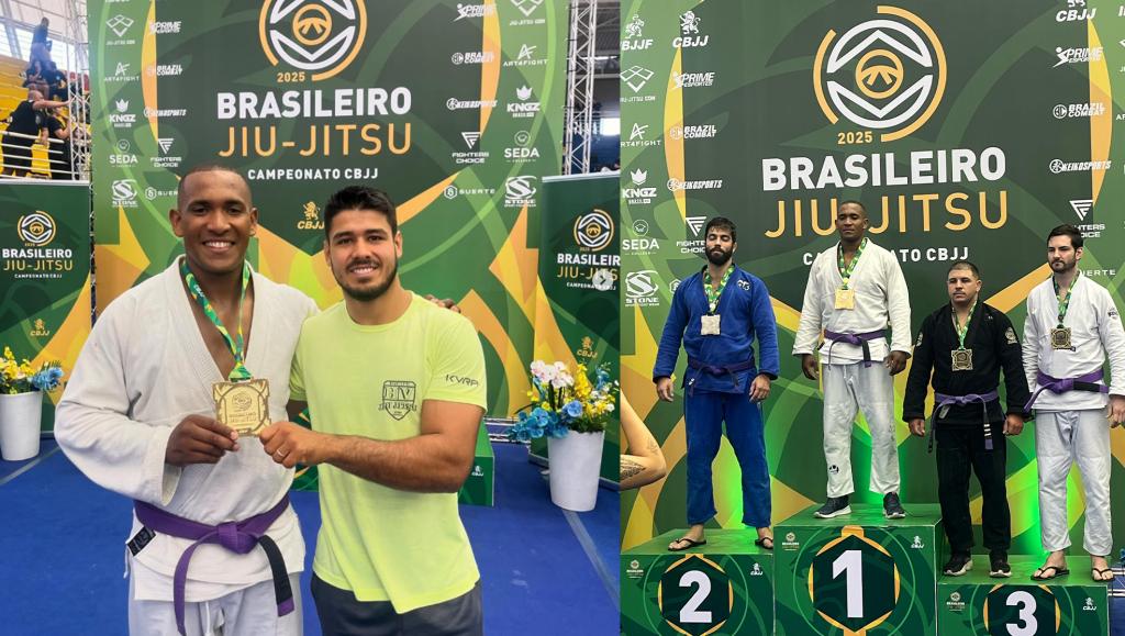 Patrocinense conquista título na faixa roxa, categoria Super Pesado,...