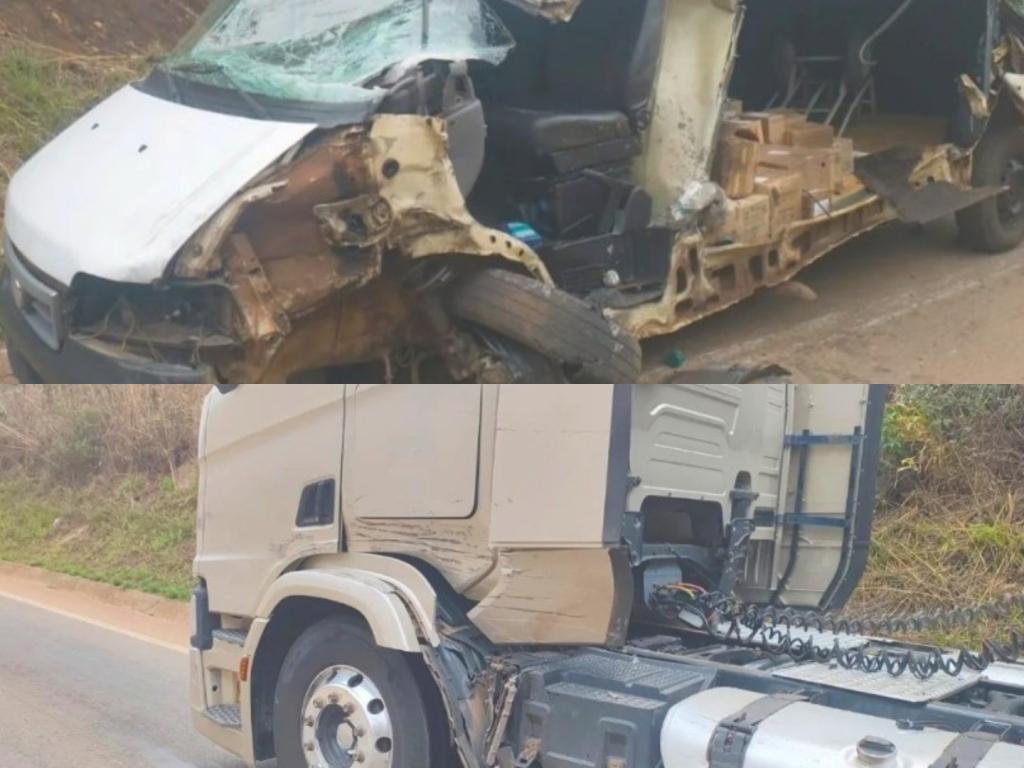 Colisão entre caminhonete e veículo de carga deixa ferido na BR-352, em...