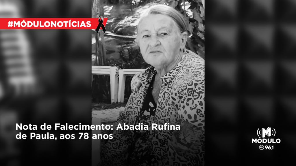 Nota de Falecimento: Abadia Rufina de Paula, aos 78 anos