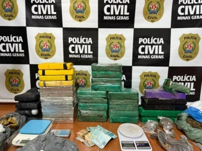 Operação Valete prende 4 por tráfico e apreende R$ 1 milhão em drogas em Patos de Minas