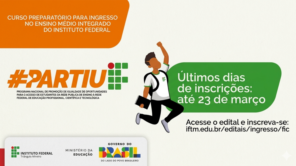 IFTM Patrocínio abre inscrições para cursinho gratuito voltado a alunos da rede pública